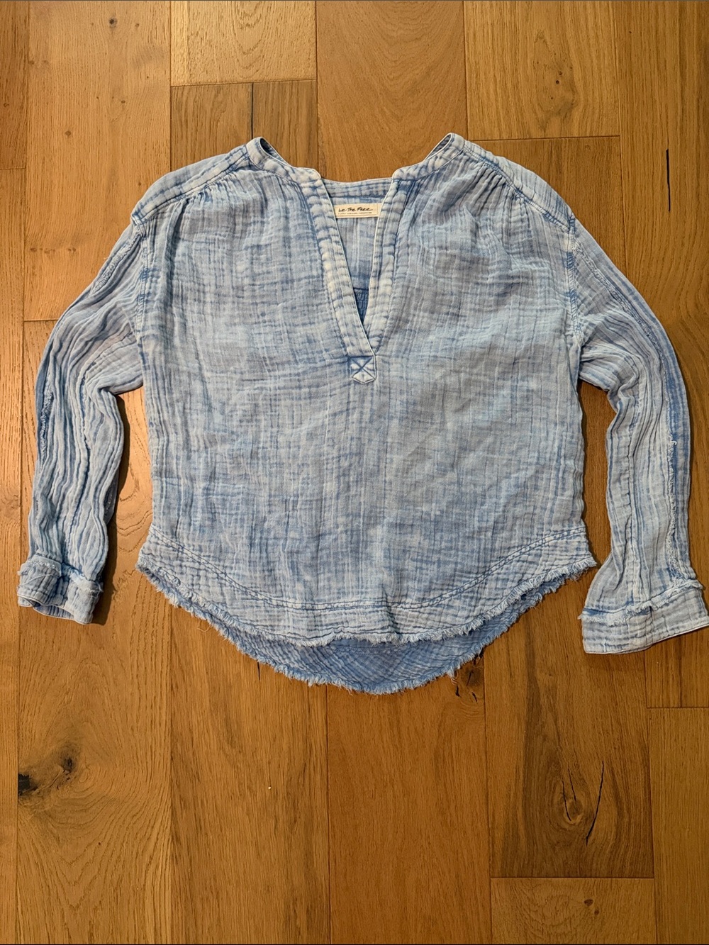 We The Free Blue Anguilla Washed Pullover